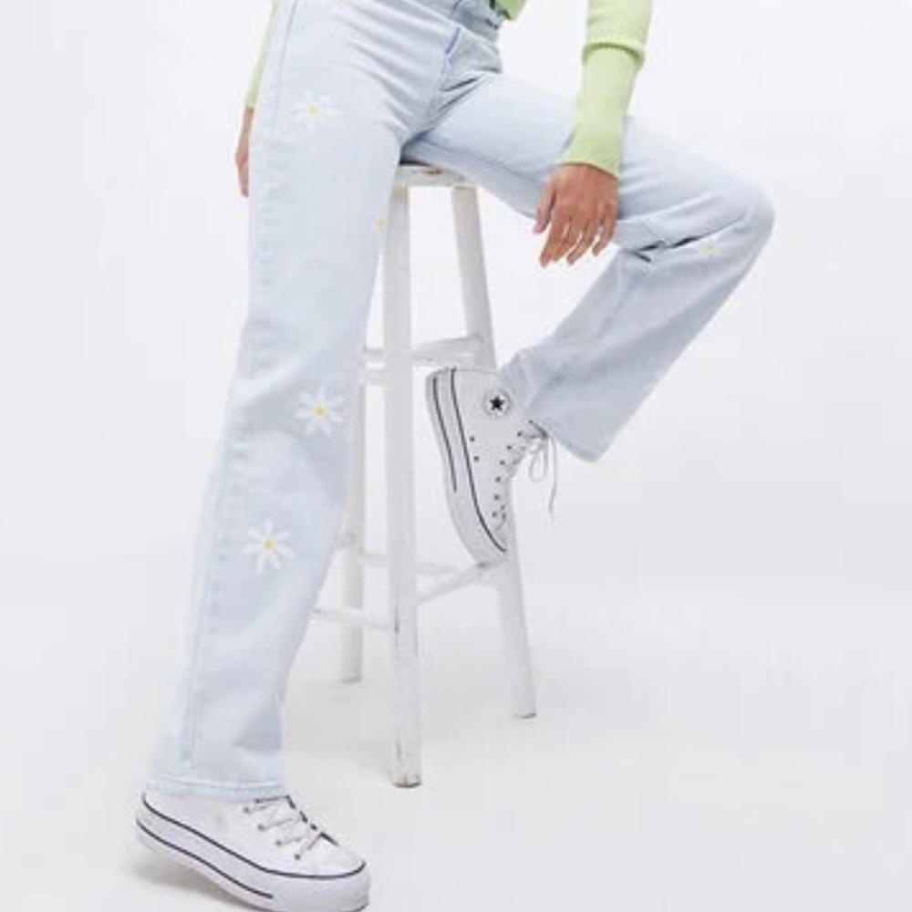 EXO LIGHT BLUE DAISY PACSUN JEANS